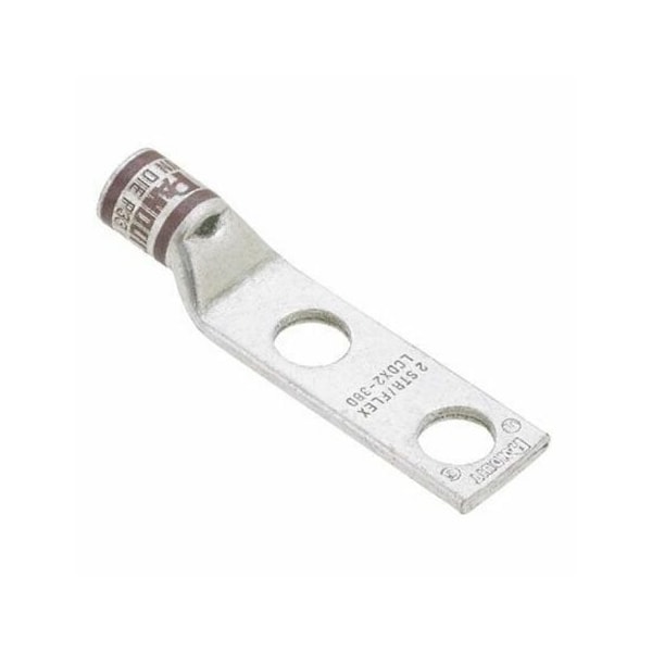 Panduit One-Hole Compression Lug, 8 AWG Max, Standard Barrel, Copper, Red LCDX8-10A-L - main